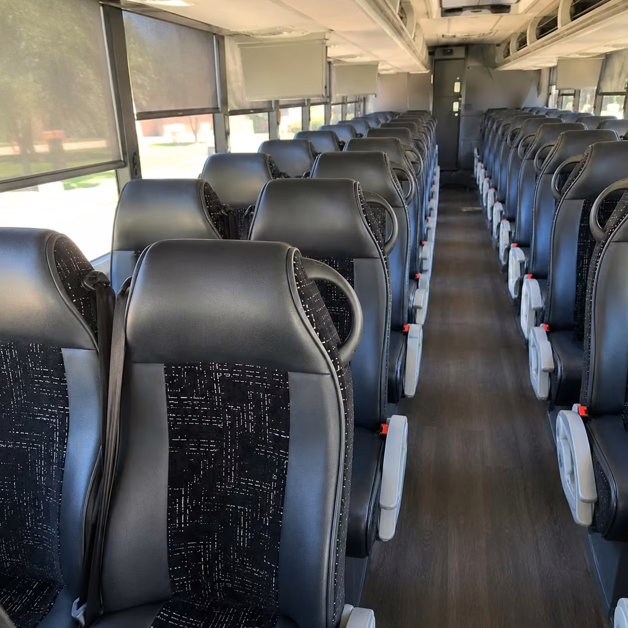 56 passenger charter bus inside