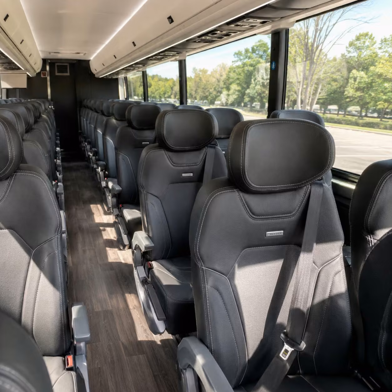 west jordan charter bus rental interior
